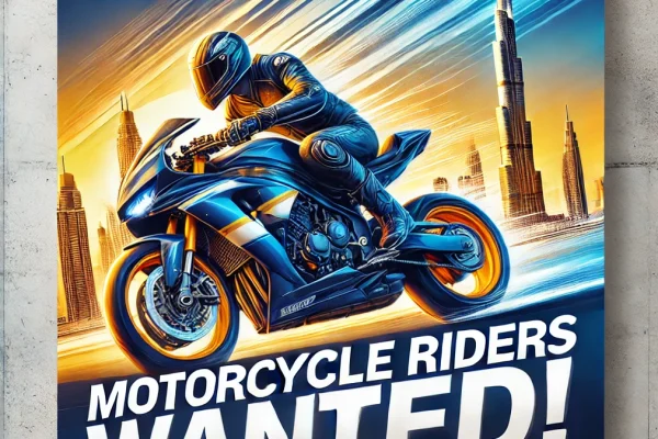 Motorcycle Riders Jobs in Dubai - 600 positions