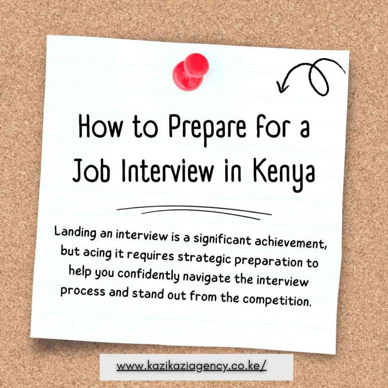 How to Prepare for a Job Interview in Kenya