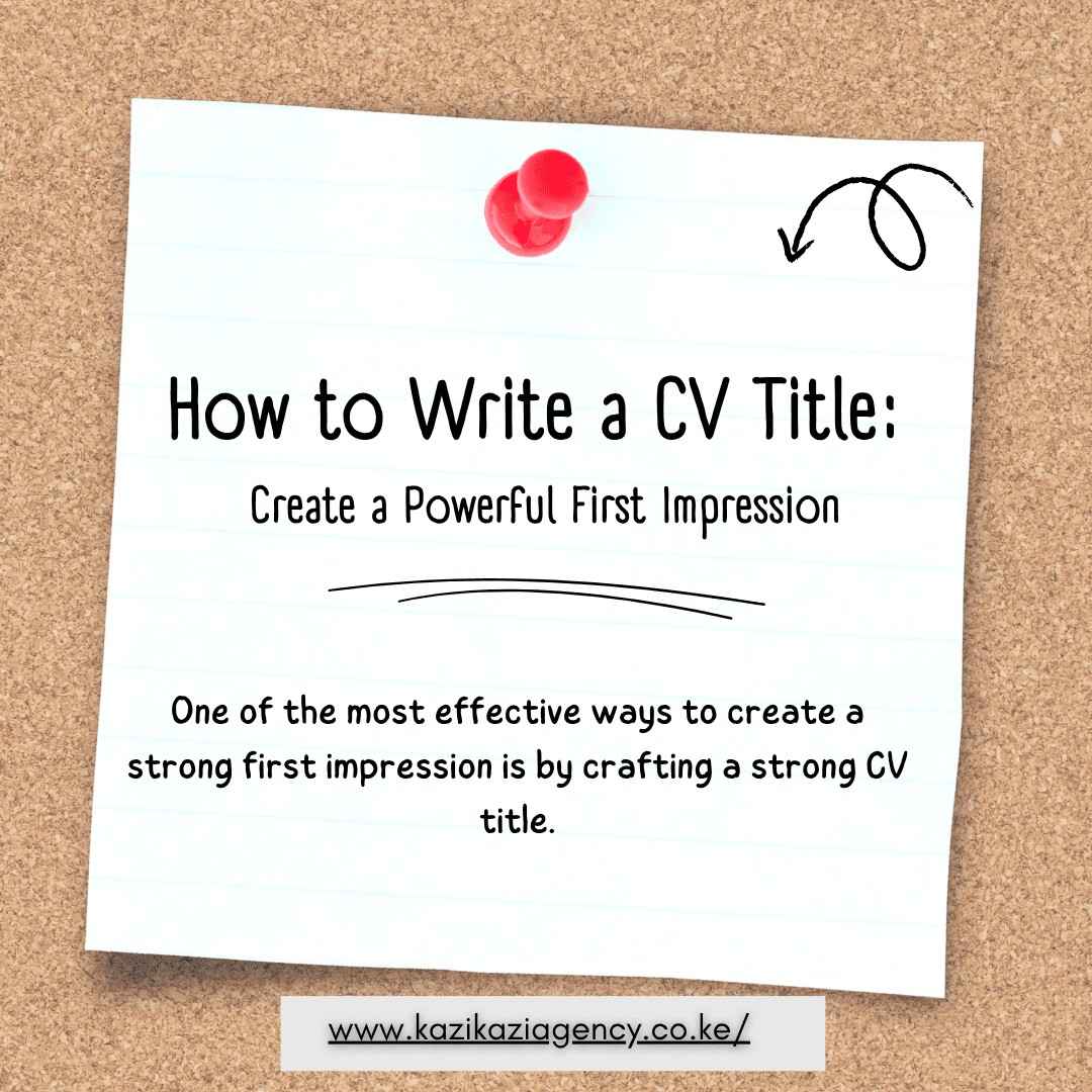 How to Write a CV Title