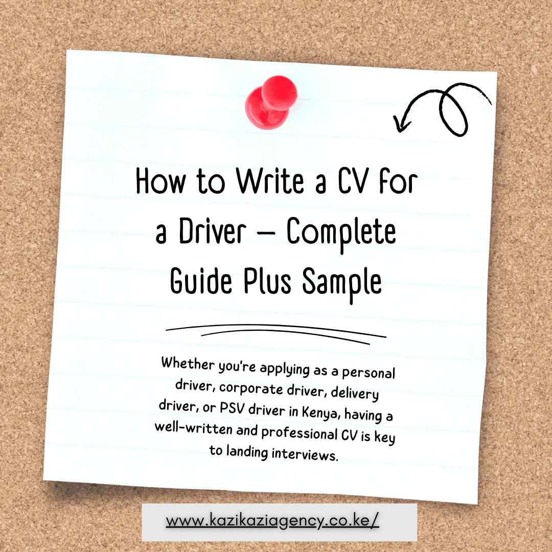 How to Write a CV for a Driver