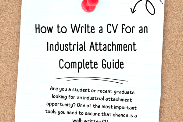 How to Write a CV for an Industrial Attachment – Complete Guide Plus Sample