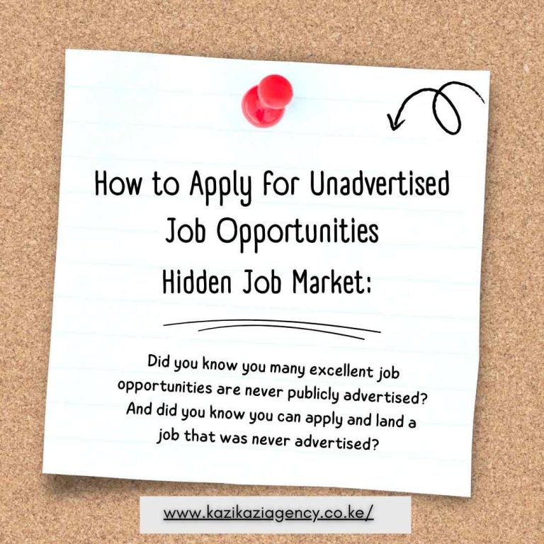 Hidden Job Market: How to Apply for Unadvertised Job Opportunities